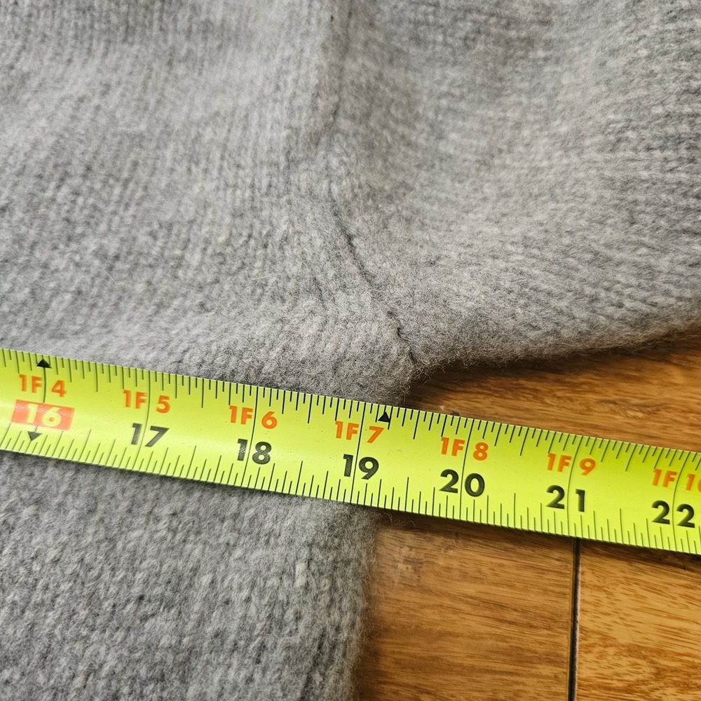 Theory Sweater Women Petite P Small Grey Wool Mock Neck Minimalist Quiet Luxury - Picture 11 of 12